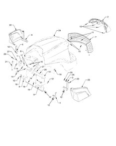 Hood, Grille And Side Panels 1c315g And Before Diagram and Parts List for 6284 54AD64H710-54AT64H710-54BD64H710-54BT64H710 Cub Cadet Lawn Tractor